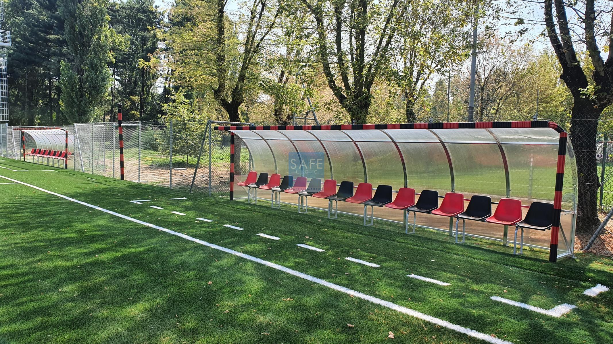 protezioni antitrauma panchine campo sportivo
